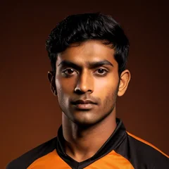 AI-generated portrait of fictional athlete Dev Malhotra